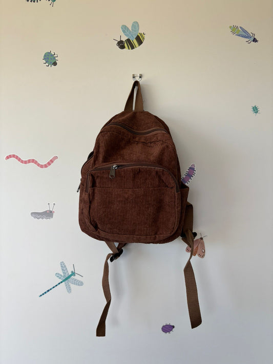 Chocolate Corduroy Backpack